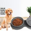 Collapsible Dog Bowl Slow Feeder Adjustable Silicone Portable