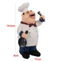 2x Retro Chef Model Ornaments Resin Crafts Mini Chef Figurines -a