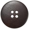 20pcs Dark Coffee 4 Holes Round Wood Sewing Buttons 35mm