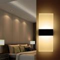 3w Led Wall Light Up Down Lamp Home Bedroom Fixture-black+warm White