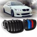 Gloss Black Front Hood Kidney Double Line Grill For-bmw E60 E61 04-09