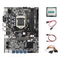 B75 Motherboard+g1630 Cpu+4pin to Sata Cable+sata Cable+switch Cable