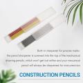 Solid Carpenter Pencils Set for Construction with 12 Refill Tool