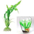 Green Artificial Plastic Grass Fish Tank Ornament Water Plant Green