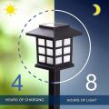 6pcs Solar Led Light Outdoor Walkway Yard Garden Lamp-white Light
