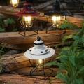 Portable Retro Camping Lantern Rechargeable Hanging Tent Light,black