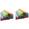 300pcs 10.3in Jumbo Straws Smoothie Straws Assorted Bright Colors
