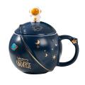 1 Set Coffee Mug Decorative Astronaut Planet Water Cup Drinking Mug B
