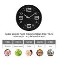 3d Number Quiet Wall Clocks Battery Operated 10 Inch Orange
