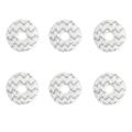 6pcs Wave Pattern Mop Cloth for Ecovacs Deebot X1 Omni Turbo Robot