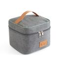 Lunch Bag, Large Capacity Thermal Bag Insulated Bag Lunch Box, Gray-d