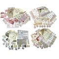 140pcs Vintage Perforated Tags Paper & Sticker Diy for Travel Photo