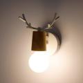 White Loft Iron Antlers American Country Corridor Aisle Wall Lamp