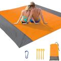 210 X 200cm Picnic Blanket Extra Large Waterproof Beach Mat -orange