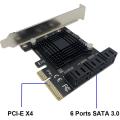 Pci-e Sata Expansion Card 6 Ports Pcie X4 to Sata 3.0 6gbps