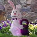 Inflatable Easter Rabbit with Led Lights Inflatable Toys-eu Plug