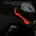 4pcs Motorcycle Led Night Light Riding Signal Helmet 3 Mode(red)