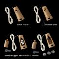 9 Pcs Cork Lamp Battery Led Lantern Christmas Decoration String 3