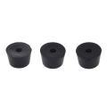 60 Pcs Tapered Black Rubber Feet Bumper Pad Washer 15mmx10mm