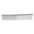 Beauty Tool Metal Grooming Rake Comb Silver Tone for Pet Cat Dog