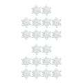 20pcs Snowflake Embroidered Patches for Diy Decor Jeans Clothing Bags