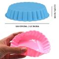 8 Pcs Silicone Cake Pans, Non-stick Round Pie Moulds