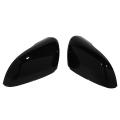 Left+right Gloss Black Wing Door Rear View Mirror Cover for Touran