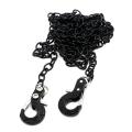 Rc Car Metal Tow Chain with Trailer Hook for Trx4 Axial Scx10 Black
