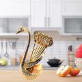 Creative Dinnerware Set Decorative Swan Base Holder with 6 Spoons A