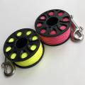 Scuba Diving Plastic Spool Finger Reel with Stainless Steel,pink