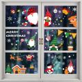 3pcs Window Glass Sticker Santa Claus Sticker New Year Decoration B