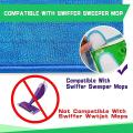 4 Reusable Microfiber Mop Pads Compatible with Swiffer Sweepers