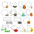 Halloween Cookie Cutters 15 Pcs, Stainless Steel for Cat,bat,ghost