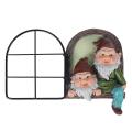 Garden Gnome Statue Elf Out The Door Tree Hugger,for Outdoor Ornament