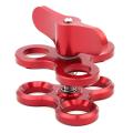 Ball Clamp 3 Hole Diving Lights Arm Ball Butterfly Clip Bracket,red