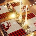 Set Of 6 Christmas Place Mats Stag Table Mats for Home Dining Table