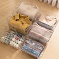 Transparent Clothing Underwear Socks Makeup Storage Box with Lid (s)
