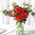 Artificial Rose Flower Red Silk Roses Pack Of 10 (red)