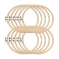 10 Pieces 6.7inch 17cm Round Wooden Embroidery Hoops Set