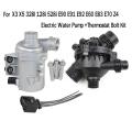 Engine Electric Water Pump +thermostat Bolt Kit for Bmw X3 X5 328i