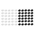 60pc Cable Clips Adhesive Cord Holder for Car Office&home White+black