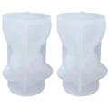 2x 3d Body Art Candle Silicone Mold for Women Model Silicone Mold