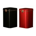 Metal Tea Cans High-grade Lock Tinplate Storage Box Tin Can Red