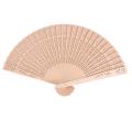 Chinese Sandalwood Wooden Openwork Personal Hand Held Folding Fans
