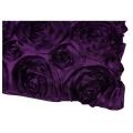 2x Purple Satin Rose Flower Square Pillow Cushion Pillowcase Case