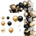121pcs Gold Black Balloons Arch Garland Kit for Christmas Party Decor
