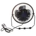 4-inch 360-degree Rotating Usb Powered Metal Electric Mini Desk Fan for Pc /laptop /notebook (black)