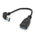 Usb 3.0 Angle 90 Degree Extension Cable Male to Female Adapter Down
