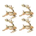 4 Pcs Alloy Napkin Rings Deer Napkin Holders Adornment Rings Set