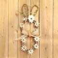 Handicrafts Easter Bunny Wreath for Spring with Artificial Flowers